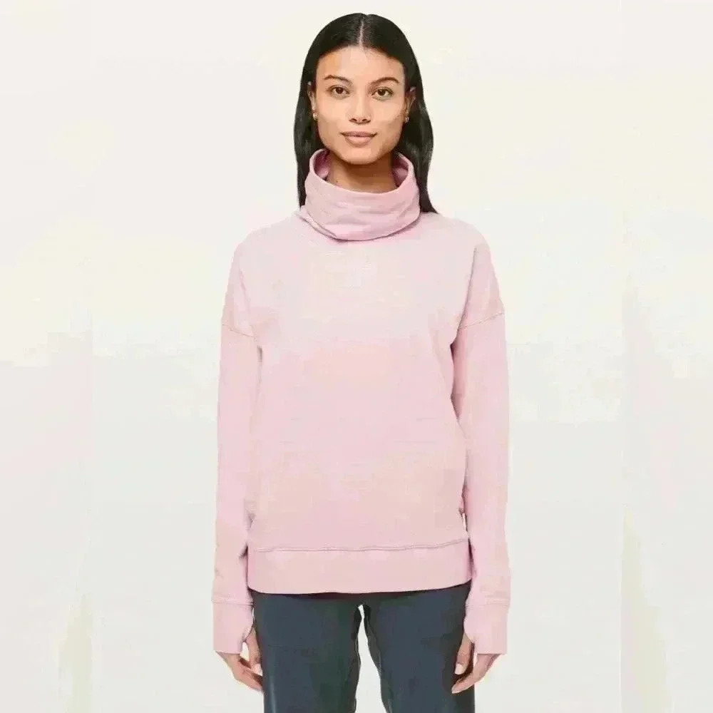 Lululemon go forward pullover mock neck sweatshirts size 6 athletic athleisure